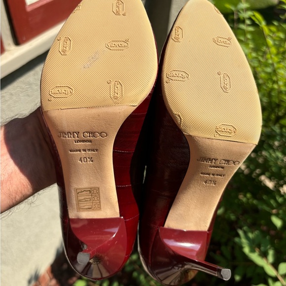 Jimmy Choo wine Gilbert Eel size 40.5 - Picture 6 of 6